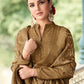 Brown Tussar Silk Plus Size Palazzo Suit SFSA307703 - Siya Fashions