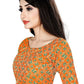 Butterfly Print Blouse In Orange Brocade SIYA25BL - Siya Fashions