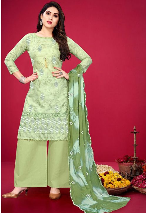 Buy Green Sangeet Indian Party Palazzo Suit SFSA282103 - Siya Fashions