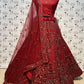 Buy Red Bridal Net Engagement Lehenga Sequin Work SFANB56402 - Siya Fashions