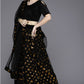 Copper Black Velvet Indian Wedding Party Lehenga Choli SFSHV9402 - Siya Fashions