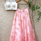 Designer White Top Pink Organza Chiffon Skirt SIYA3904 - Siya Fashions