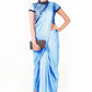 Dhoti Style Saree In Blue SFAX0093 - Siya Fashions
