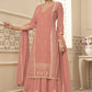 Enticing Pink Party Sharara Palazzo Kameez Swarovski Work FYYS71106 - Siya Fashions