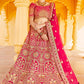 Ethnic Indian Bridal Pink Velvet Hand Work Lehenga Choli SFARY10503 - Siya Fashions