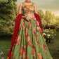Fabulous Green Colour Organza Fabric Lehenga Choli SFY3227D - Siya Fashions