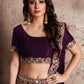 Fashionista Purple Indian Party Lehenga Choli In Velvet Zari Work SFPARTY324 - Siya Fashions