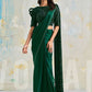Green Cocktail Party Indian Wedding Reception Saree SFDIW24201 - Siya Fashions