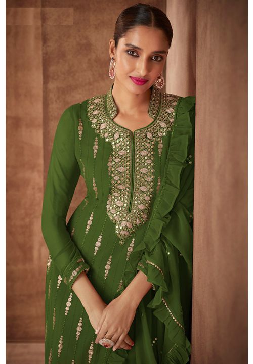 Green Evening Party Salwar Kamaeez Suit SFYS73405 - Siya Fashions