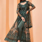 Green Sangeet Bridal Anarkali Churidar Suit In Net SFZ104630 - Siya Fashions