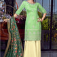Green Sangeet Heavy Palazzo Sharara Suit Chanderi Silk SFSWG5307 - Siya Fashions