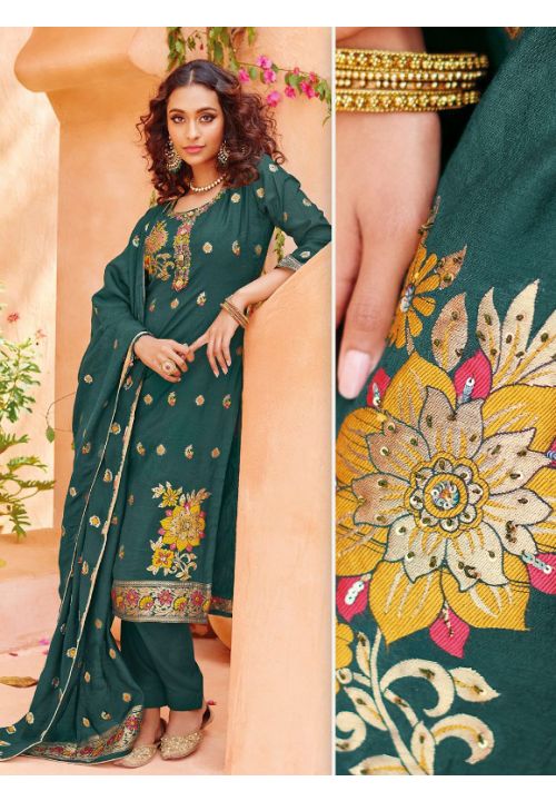 Green Viscose Plus Size Indian Salwar Suit SFsa291102 - Siya Fashions