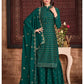 Green Wedding Sangeet Palazzo Sharara Suit Silk Georgette SFYS65802 - Siya Fashions