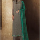 Grey Green Georgette Party Sequin Embroidery Work EXYS70901 - Siya Fashions