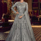 Grey Wedding Bridal Anarkali Gown Net D532YDS - Siya Fashions