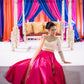 Engagement Lehenga Pink With Sequin Work SFIN310 - Siya Fashions