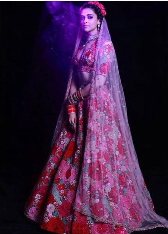 Royal Bridal Red Floral Lehenga Choli SFIN4321SB - Siya Fashions