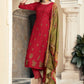 Hot Red  Pure Bemberg Silk Wedding Palazzo Suit SFSA284208 - Siya Fashions