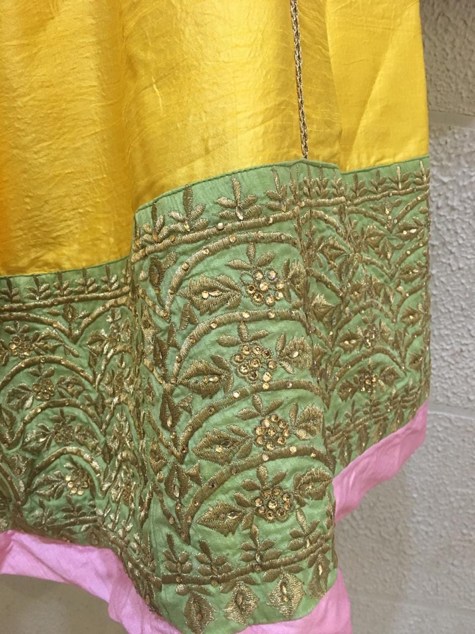 Sangeet Yellow Chanderi Silk Lehenga Choli SFB3211 - Siya Fashions