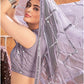 Lilac Purple Soft Net Evening Lehenga Sequin Work SFHST1401 - Siya Fashions
