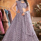 Lilac Purple Soft Net Evening Lehenga Sequin Work SFHST1401 - Siya Fashions