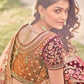 Maroon Velvet Indian Bridal Lehenga Choli Set SFSA280701 - Siya Fashions