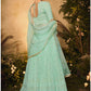 Mint Green Wedding Bridal Anarkali Gown In Net  SFSA281504 - Siya Fashions