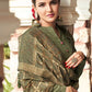 Olive Green Tussar Silk Plus Size Palazzo Suit SFSA307706 - Siya Fashions