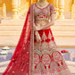 Online Hot Red Bridal Lehenga Choli In Velvet  SFARY10610 - Siya Fashions