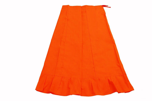 Orange Cotton Saree Inner Petticoat,  Shapewear, Skirts for Women SF4222 - Siya Fashions