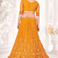 Orange Designer Sequin Party Net Lehenga Choli  EXSA284003 - Siya Fashions