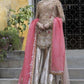 Pakistani Beige Bridal Sharara Suit Dabka Work INS1536 - Siya Fashions