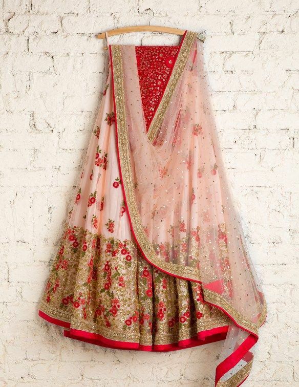 Orange Bridal Handwork Net Lehenga Choli  INS2212 - Siya Fashions