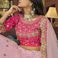 Pink Net Wedding Lehenga Choli Sequin Work SIDR1605 - Siya Fashions