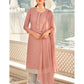 Pink Wedding Sharara Palazzo Suit In Chinon Chiffon SFDP1004 - Siya Fashions