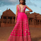 Pink Silk Jumpsuit Stylish Sequin Work SFYD92SINS - Siya Fashions