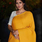Preet Rakish Orange Designer Pleated Saree SFCAM570 - Siya Fashions