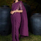 Preet Rakish Purple Designer Pleated Saree SFCAM569 - Siya Fashions