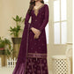 Purple Georgette Sangeet Party Palazzo Suit  SFFZ87984 - Siya Fashions