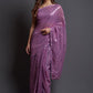 Purple Lilac Sequin Evening Designer Saree In Georgette SFPRF150204 - Siya Fashions