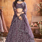 Purple Plum Soft Net Evening Lehenga Sequin Work SFHST1402 - Siya Fashions