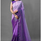 Purple Sequin Evening Designer Saree In Georgette SFPRF54001 - Siya Fashions