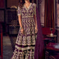Purple Wedding Reception Sharara Palazzo Suit FZSF90670 - Siya Fashions