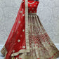 Red Bridal Lehenga Zari Diamond Work In Net  SFANJ1159 - Siya Fashions