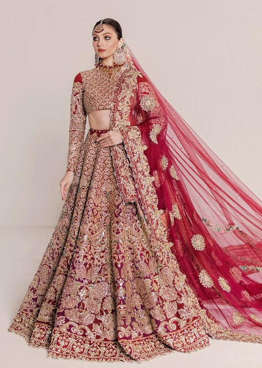 Red Bridal Wedding Lehenga Choli Gold Zardosi Work INSR432 - Siya Fashions