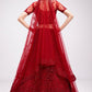 Red Bridal Wedding Lehenga Choli Set In Net SFSA355804 - Siya Fashions