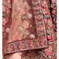 Red Maroon Velvet Indian Bridal Lehenga Zircon Stone Work SFANJ1349 - Siya Fashions
