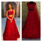Red Party Lehenga In Net With Zari Embroidery Work SFBOL998 - Siya Fashions