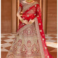 Riches Red Bridal Wedding Lehenga In Velvet SFARY10608 - Siya Fashions