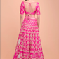 Pink Bridal 3 Piece Lehenga Set Motifts Stones SFBIRDAL075 - Siya Fashions